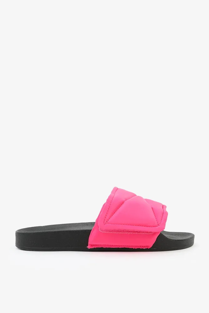 Ardene Adjustable Slide Sandals in Pink Size Kingsway Mall