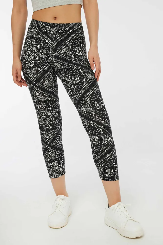 Polyester spandex cheap capri leggings