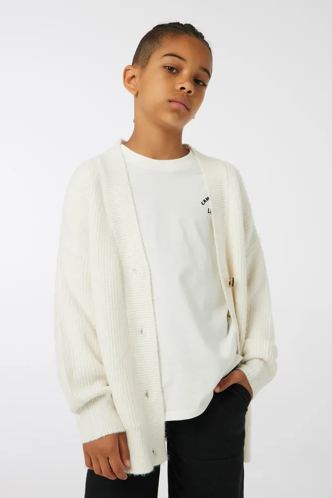 Kids online cream cardigan