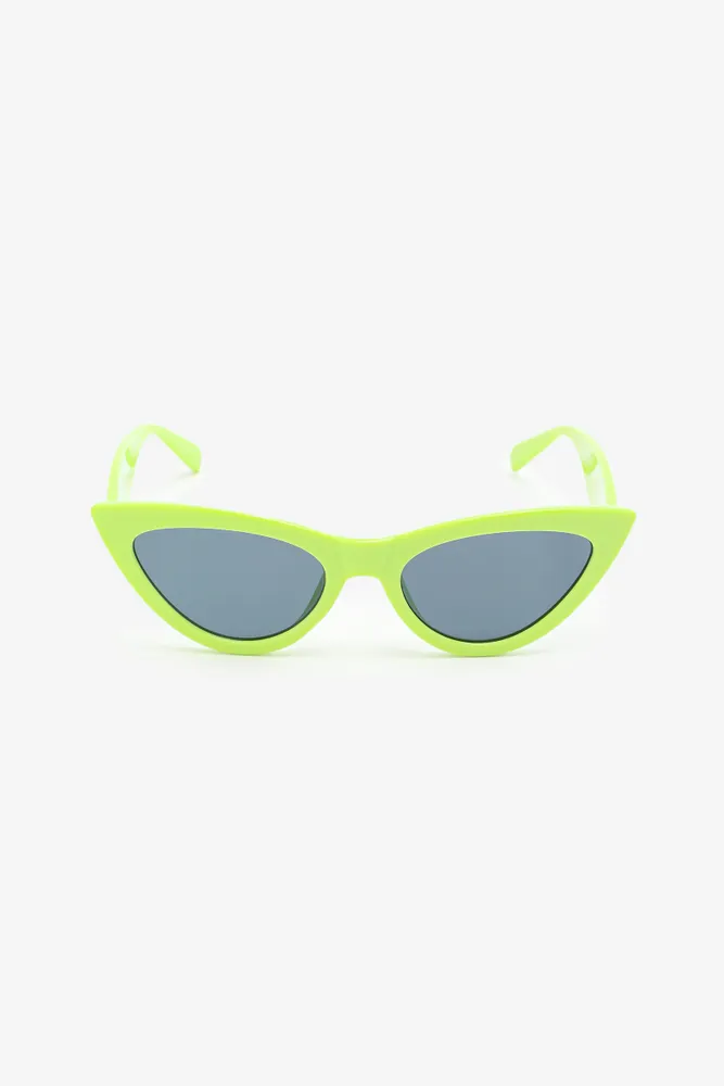 Lime green cat clearance eye sunglasses