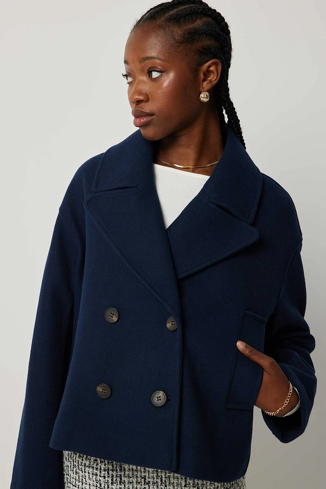 Polyester peacoat on sale