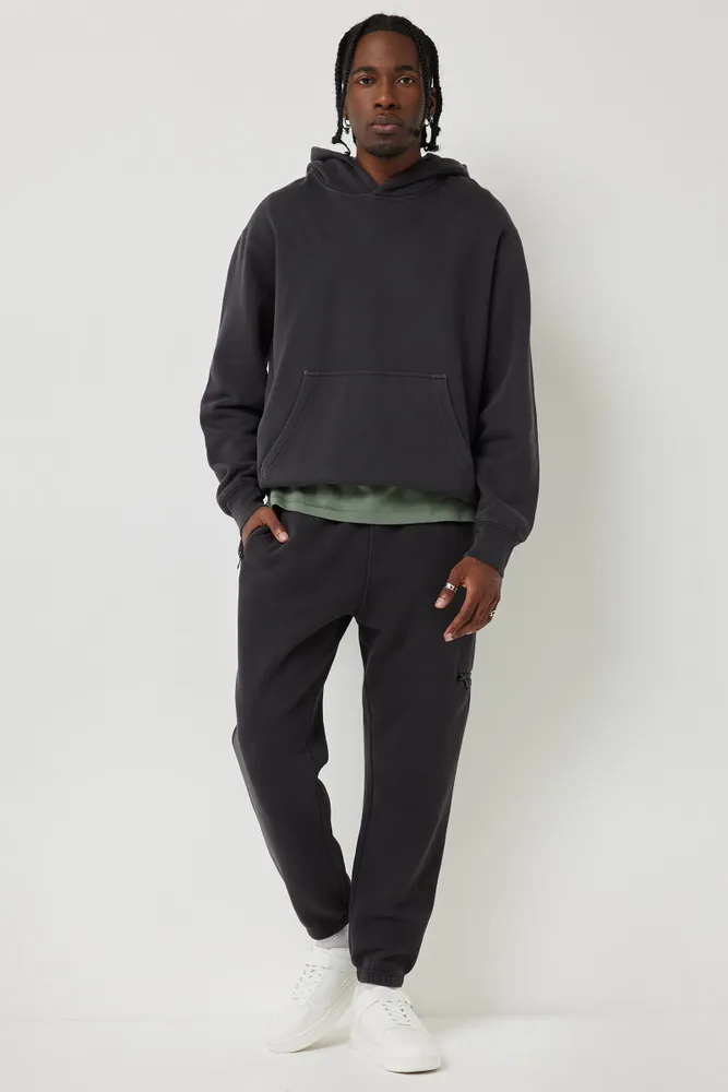 Ardene Man Solid Fleece Sweatpants For Men in Size 100 Cotton