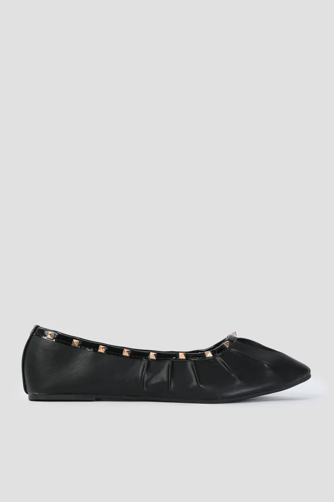 Flat black outlet studs