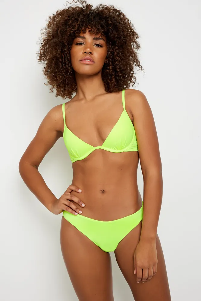 Ardene Cheeky Bikini Bottom in Yellow Size Polyester Nylon