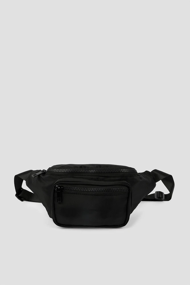 Black nylon fanny pack store