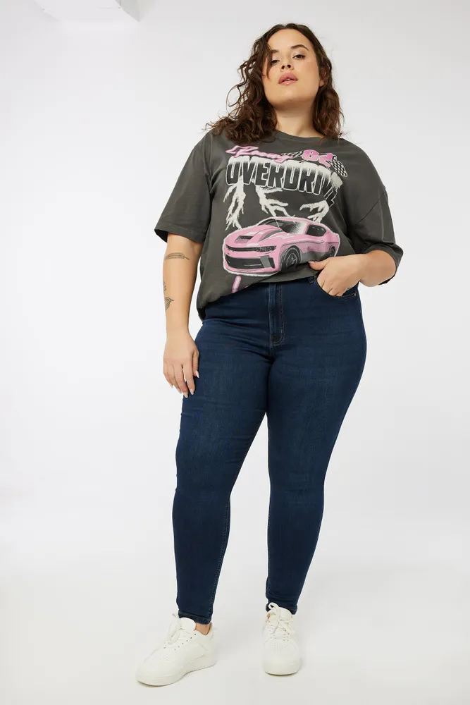 Dark blue hotsell jeggings plus size