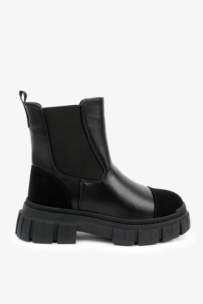 Zara flat ankle boots with toe cap detail cheap