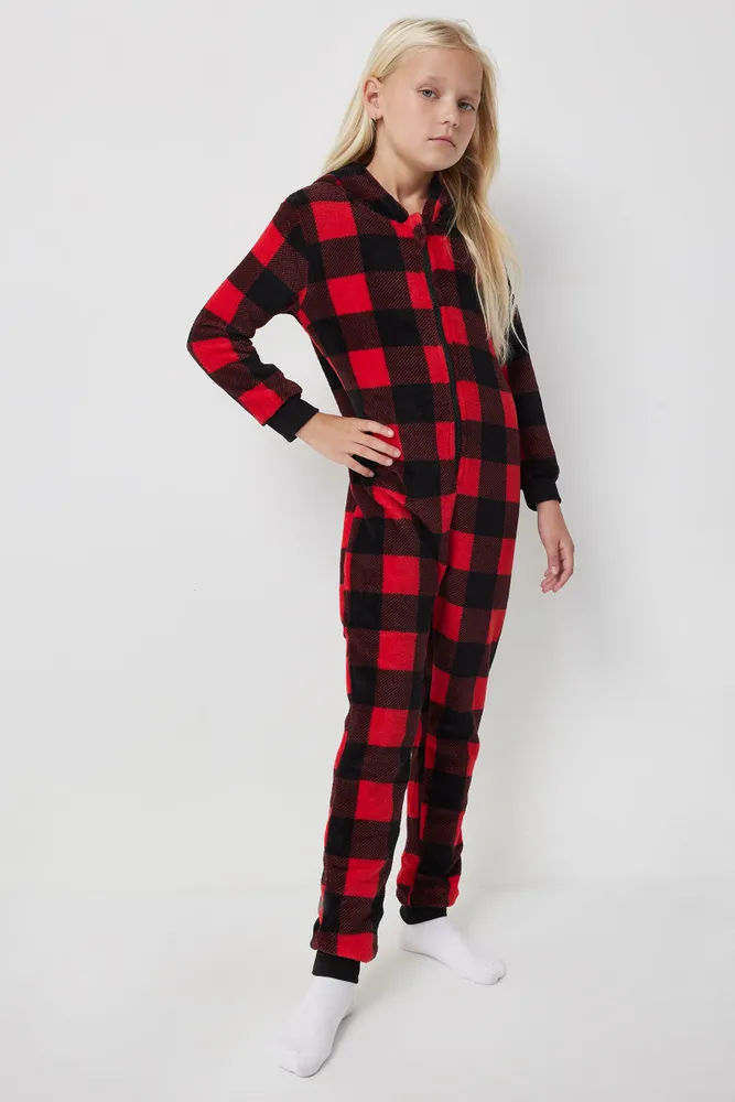 Red and black buffalo hot sale plaid onesie