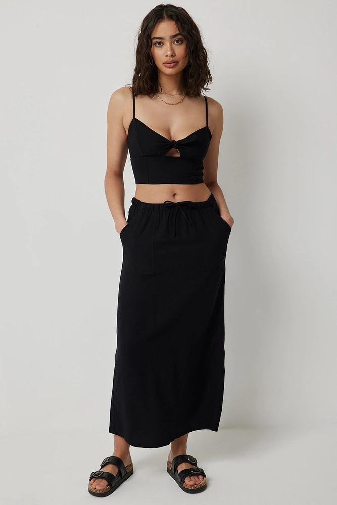 Linen rayon skirt top