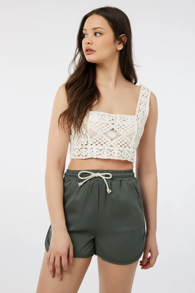 Plus size dolphin hem shorts on sale