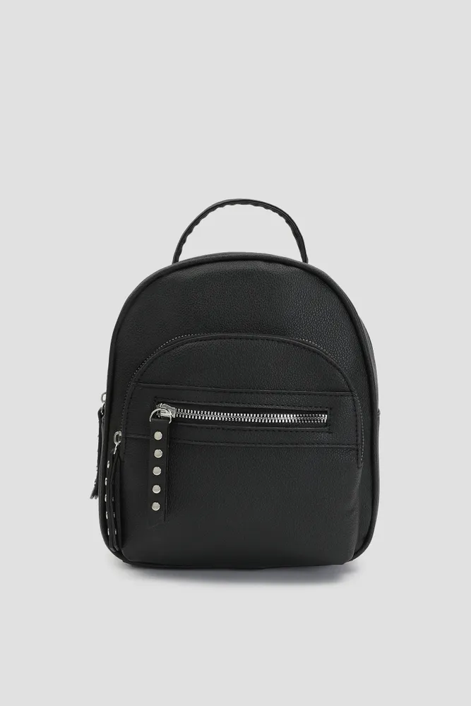 Ardene Backpack with Front Pocket in Faux Leather Polyester