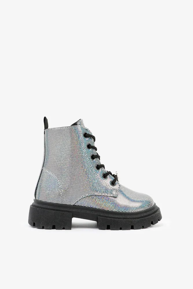 Kids silver boots hot sale