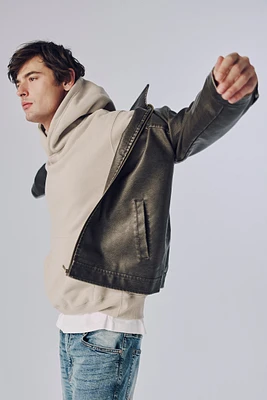 Neutral leather jacket store