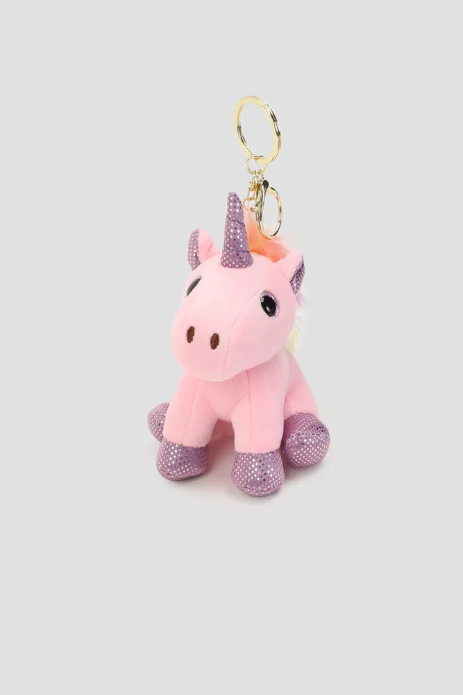 Fluffy cheap unicorn keyring