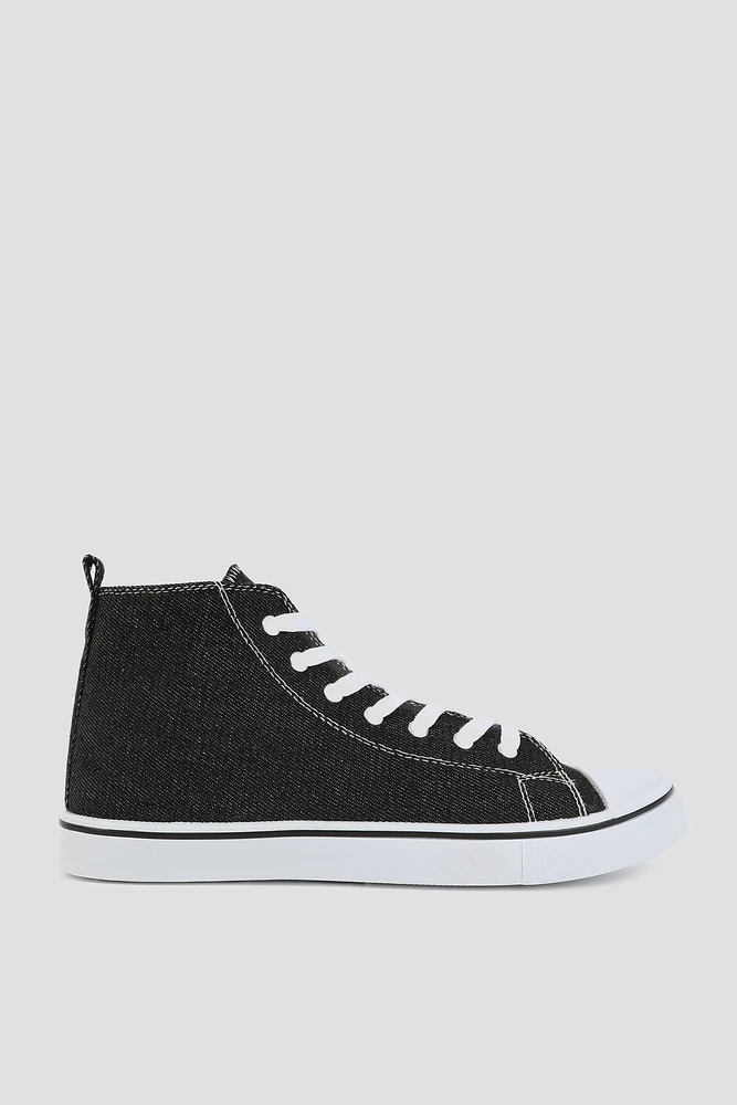 Black denim sneakers sale