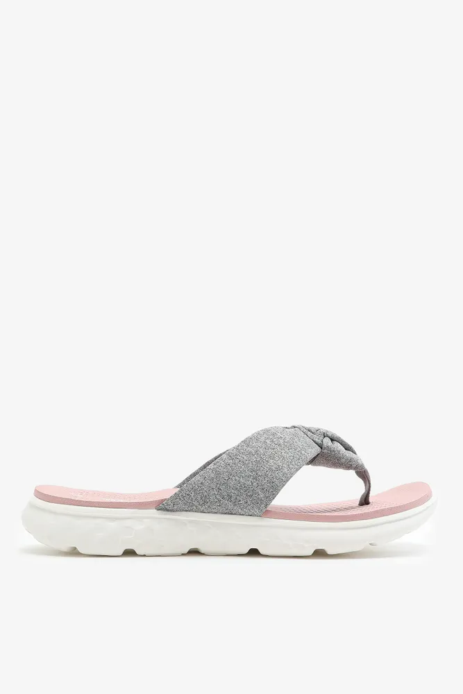 Ardene Knotted Strap Sporty Sandales in Grey Size 9 Rubber