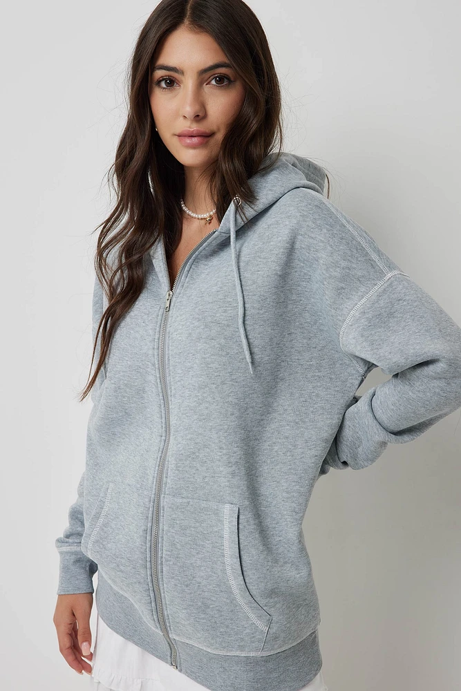 Grey polyester hoodie on sale