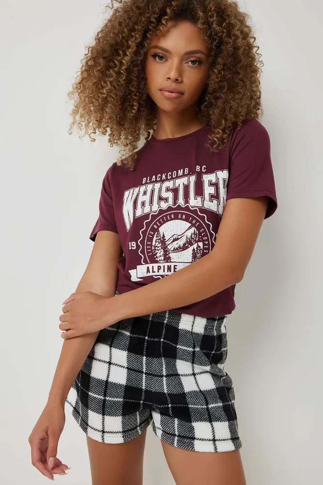 Plush pj shorts deals