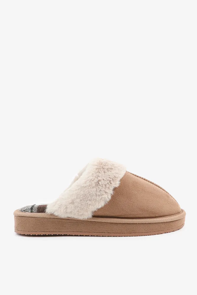 Beige sale mule slippers