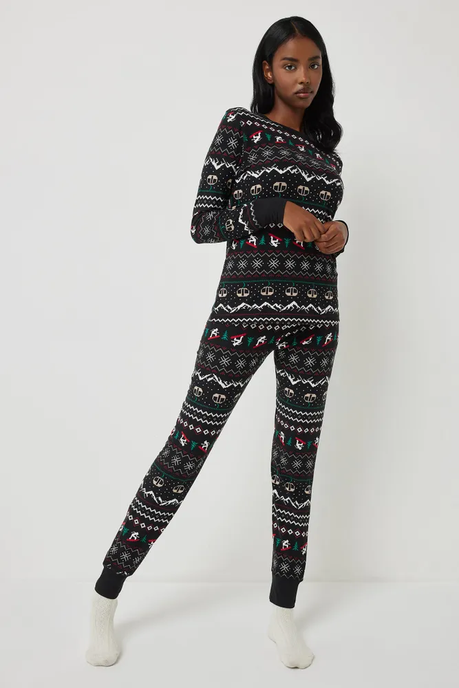Ardene Super Soft Skinny Jogger PJ Set Size Polyester Elastane