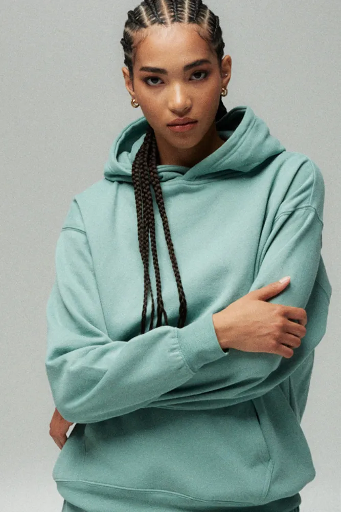 Ardene Solid Hoodie in Light Size Polyester Cotton Fleece