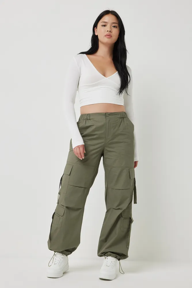 Twill cargo pants best sale womens