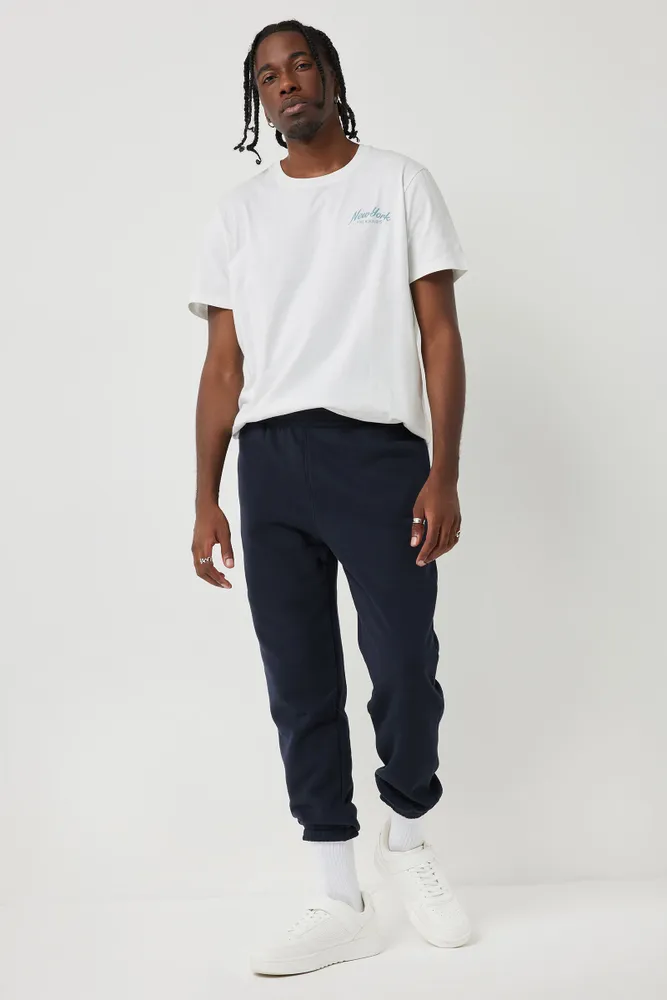 Ardene Man Hidden Drawstring Sweatpants For Men in Dark Blue