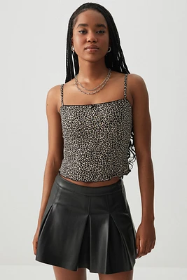 Ardene Lace Bust Tank Top in Black | Size | Polyester/Spandex