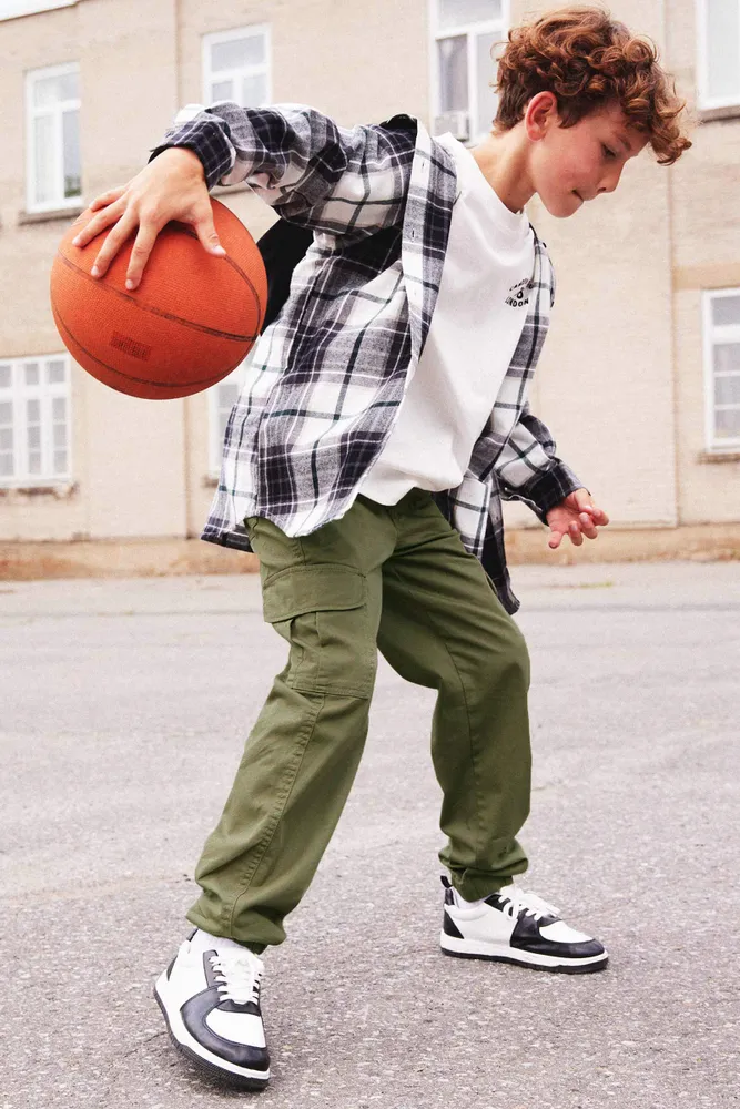 Spandex cargo shop pants
