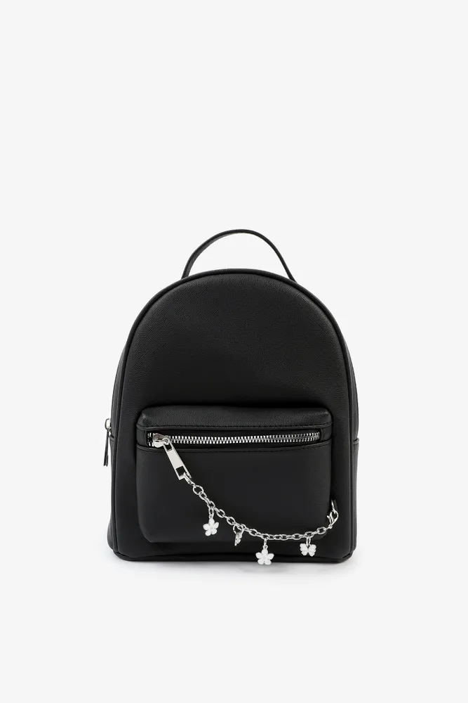 Small faux leather backpack online