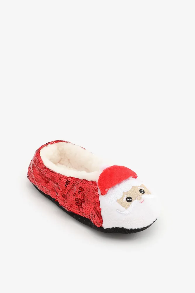 Santa slippers kids sales