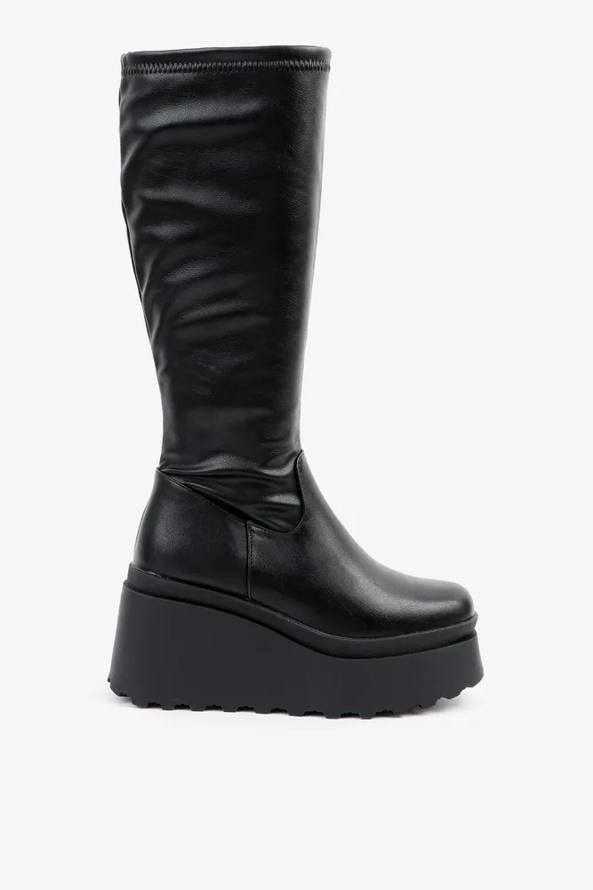 Black wedge clearance booties canada