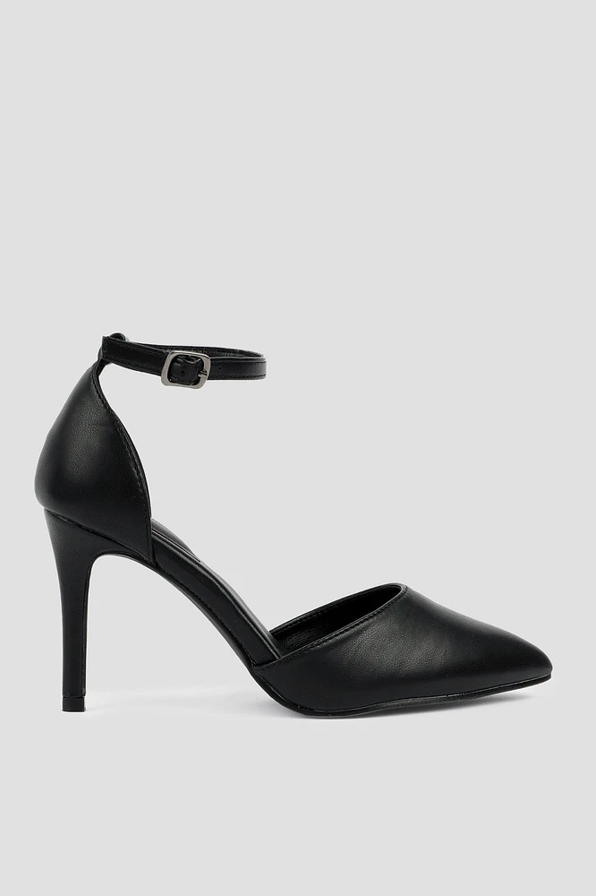 Black strap pumps store