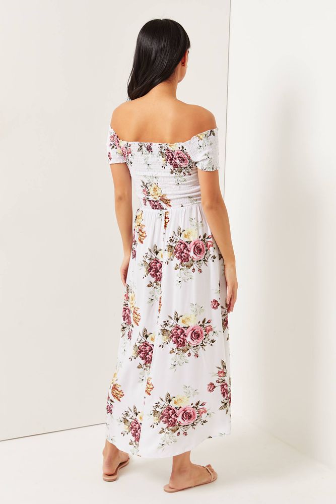 Ardene Robe Bardot fleurie ourlet asym trique Galeries de la