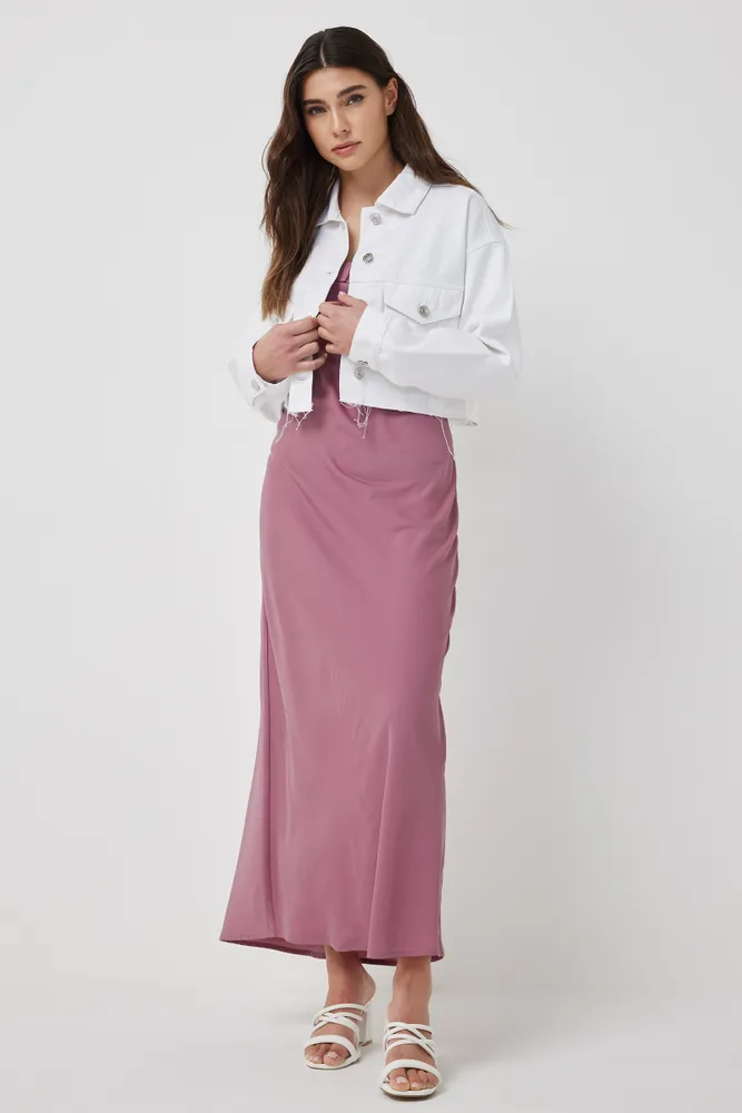 Pink slip hotsell ruffle skirt