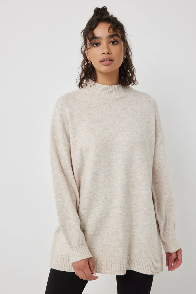 Abound mock neck tunic sweater online