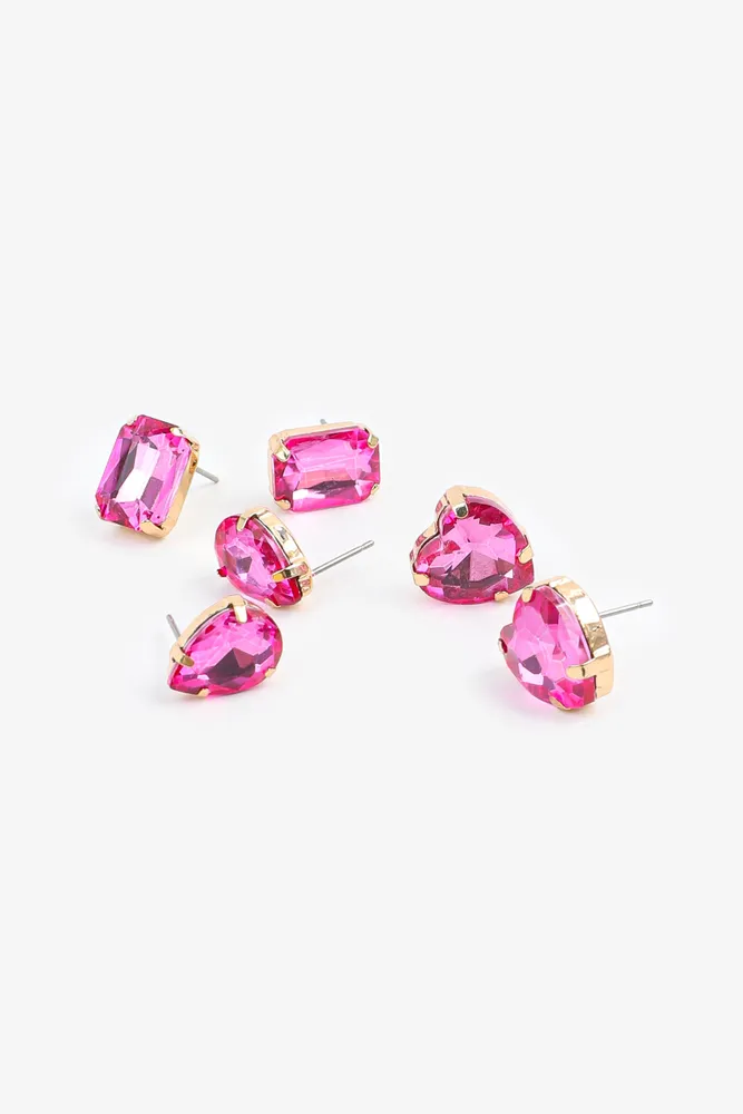 Pink shop gemstone earrings