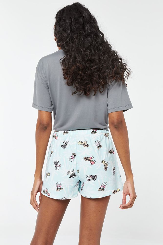 Short De Pyjama Pour Femme Doux Et Confortable Avec Fente Latérale