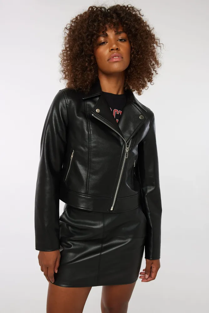 Polyester best sale biker jacket