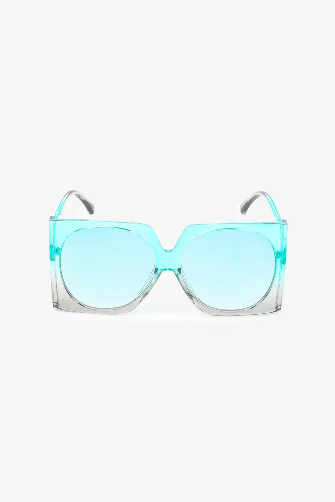 Bright blue best sale sunglasses