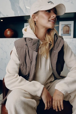 Faux sherpa hoodie 2025