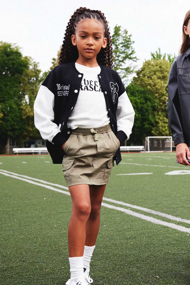 Khaki outlet skirt cotton