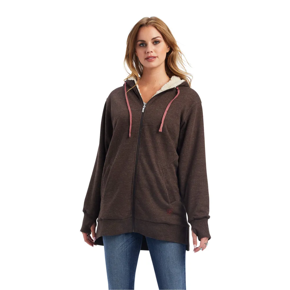 Sherpa zip store hoodie women's