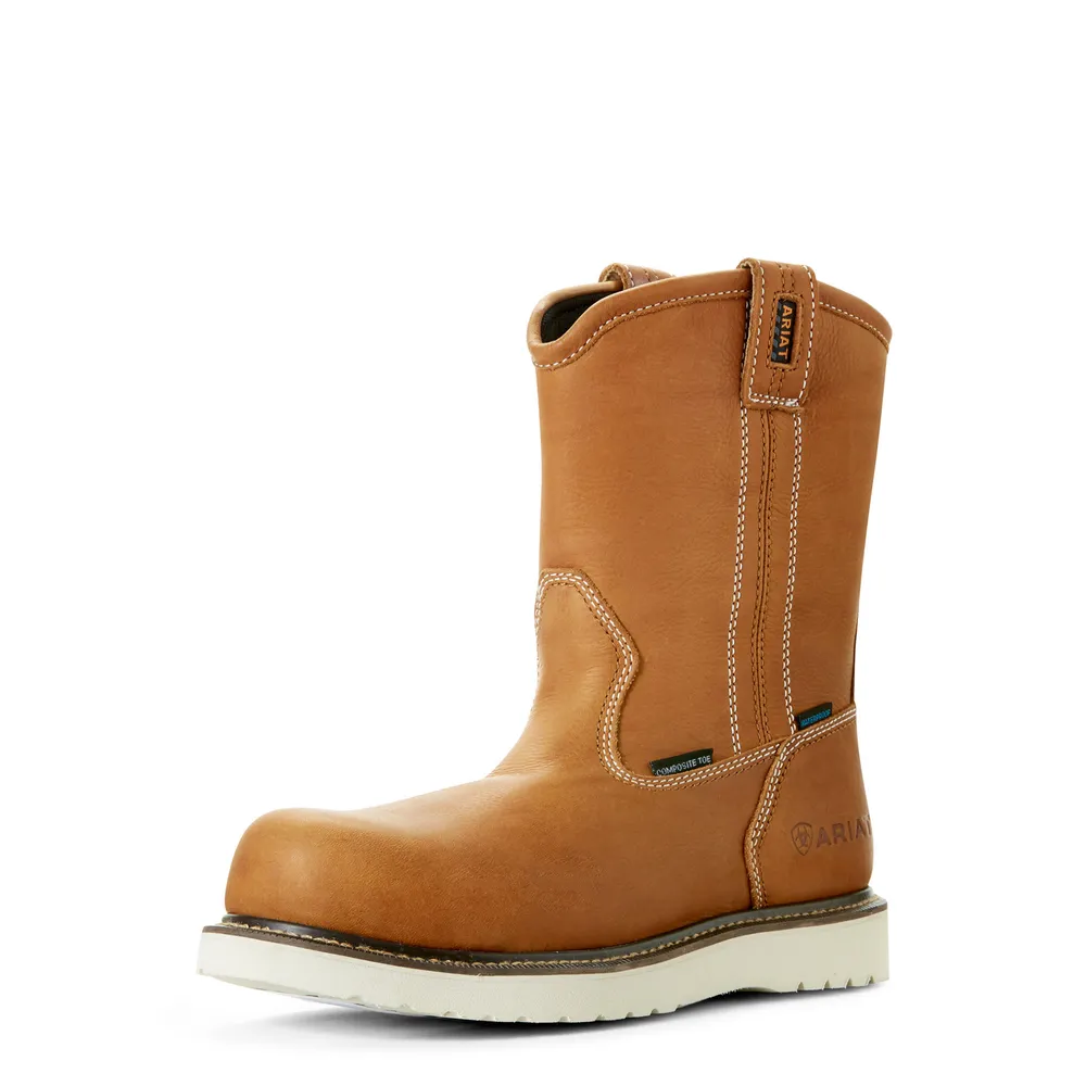 Pull on wedge best sale work boots