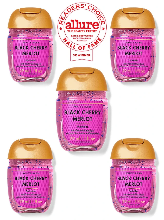 Bath and Body Works Black Cherry Merlot Pocketbac Hand Sanitizer 5