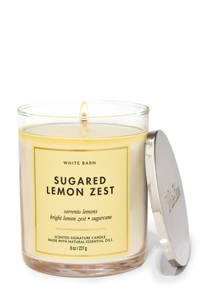 White Barn Sugared Lemon Zest Signature Single Wick Candle Plaza Del
