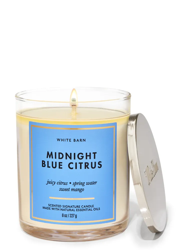 White Barn Midnight Blue Citrus Signature Single Wick Candle Hamilton