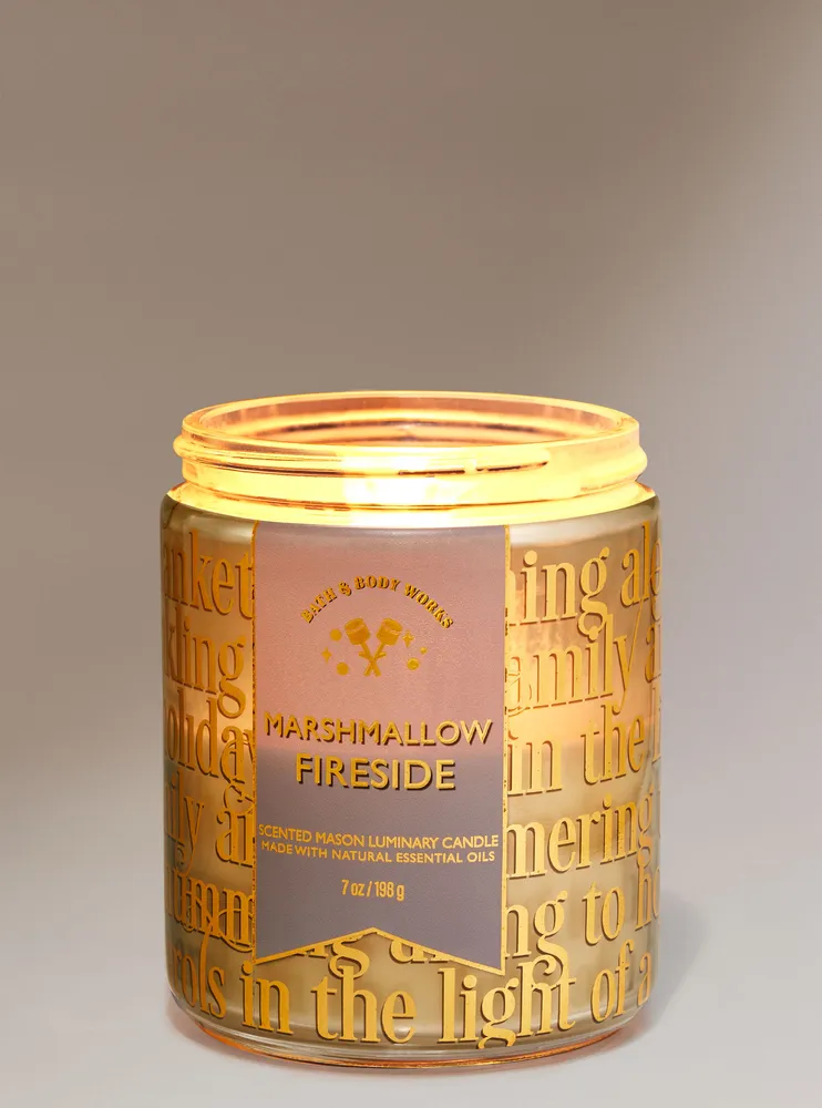 Bath Body Works Marshmallow Fireside Mason Single Wick Candle