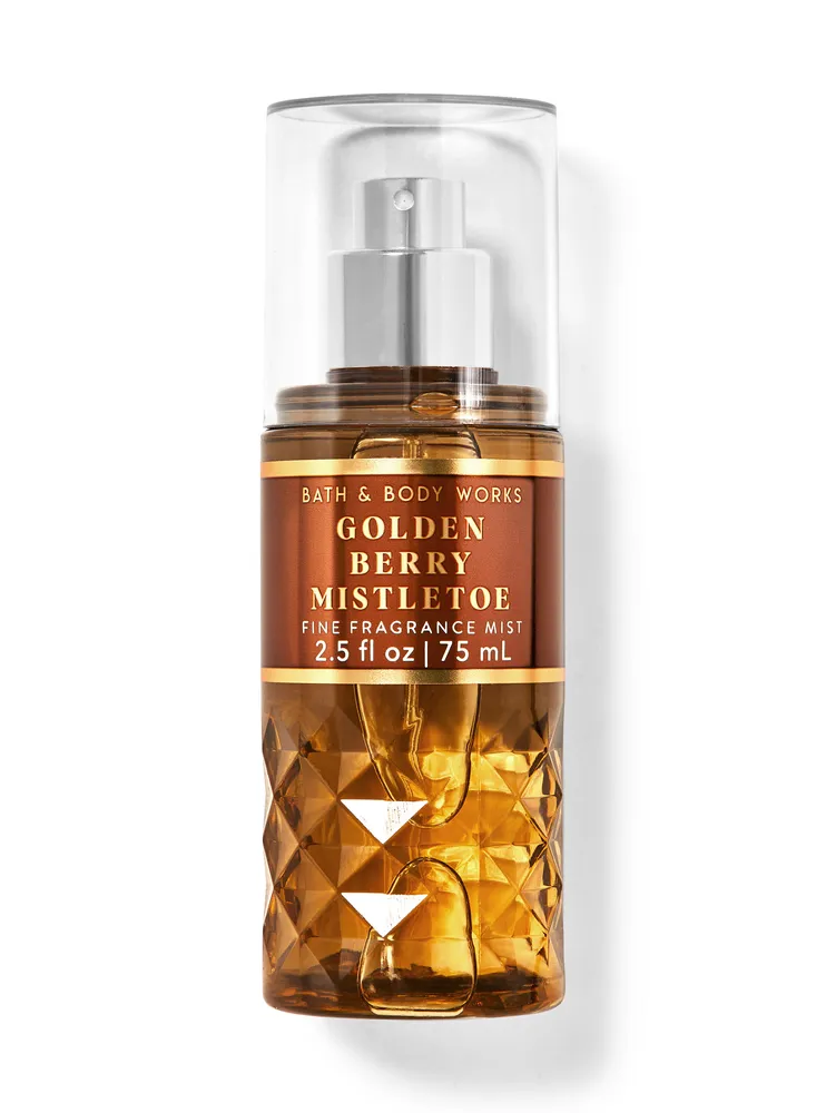Bath Body Works Golden Berry Mistletoe Travel Size Fine