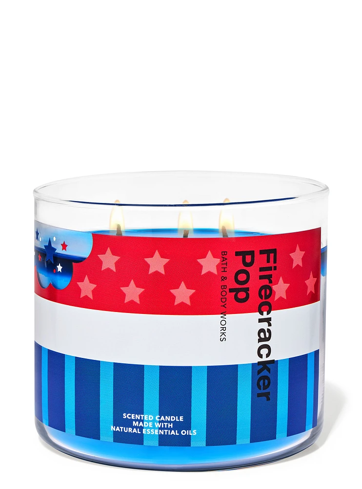 Bath & Body Works Firecracker Pop 3Wick Candle Hamilton Place